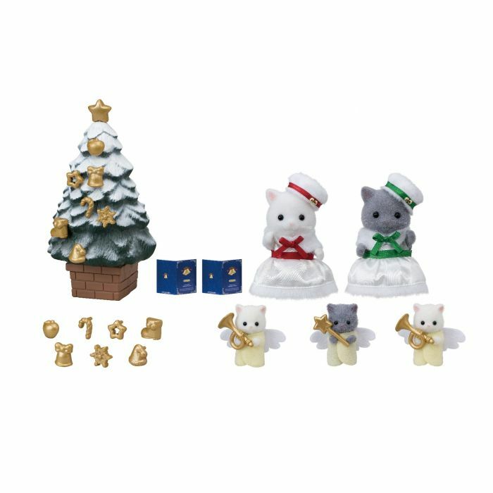 [SNOWY CHRISTMAS TREE & ANGELS] "Sylvanian Families" Set