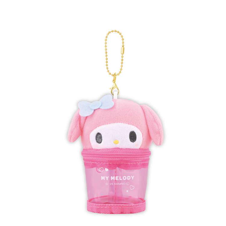 [MY MELODY] "Sanrio Cafe Cream Soda" Plush Pouch