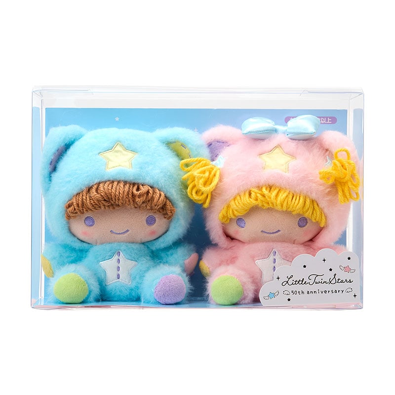 "Little Twin Stars 50th Anniversary Starry Sky Angel" Box Plush Set