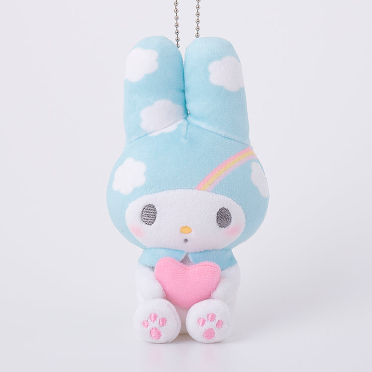 [SKY CLOUDS] "My Melody Girly Pop Heart Munyugurumi" Plush Keychain
