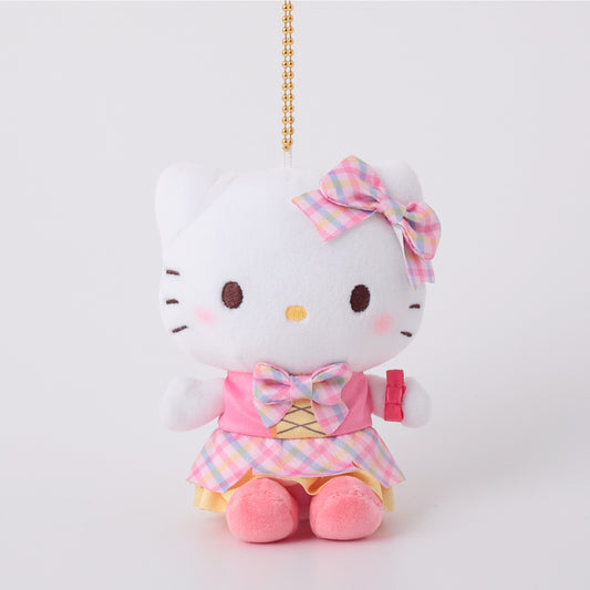 [HELLO KITTY / IDOL] "Ichigo Shinbun 50th Anniversary x Munyugurumi Patio POPUP STORE" Plush Keychain