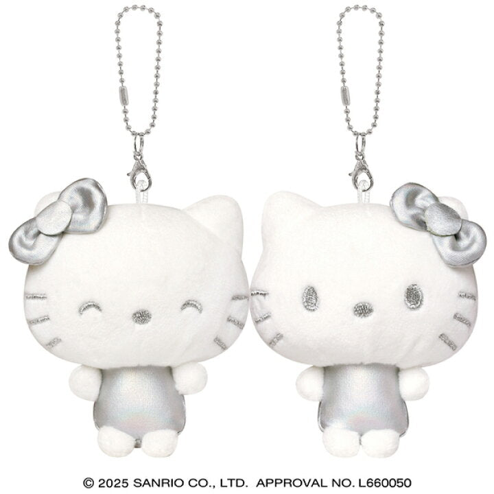 [HELLO KITTY MIMMY / SILVER] "Sanrio Silver Nikonui" Plush Keychain