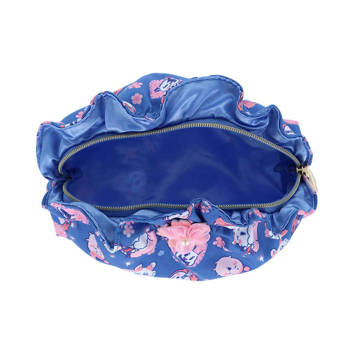 [BLUE] "Chiikawa Sakura Pink Frill" Shell Pouch