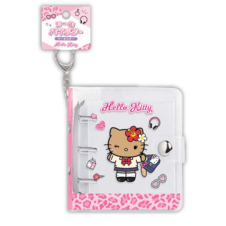 [HELLO KITTY / LEOPARD] "Sanrio" Sticker Binder Keychain