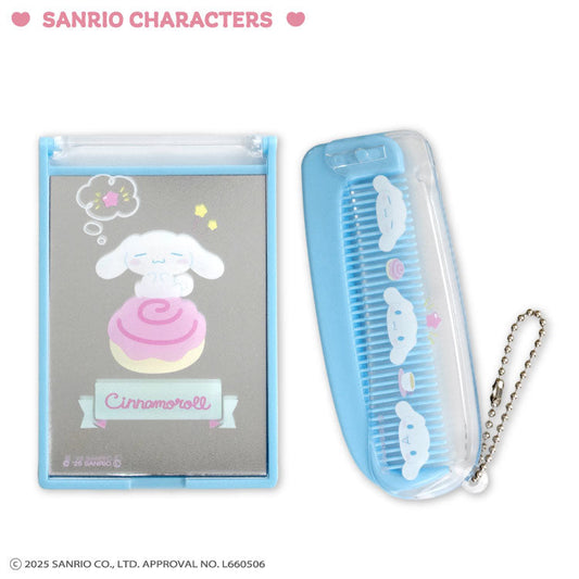 [CINNAMOROLL] "Sanrio Simple Kawaii" Mirror & Comb