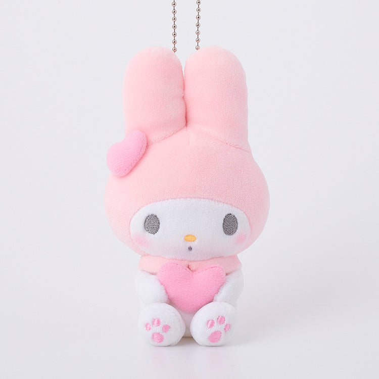 [HEART HUG] "My Melody Girly Pop Heart Munyugurumi" Plush Keychain