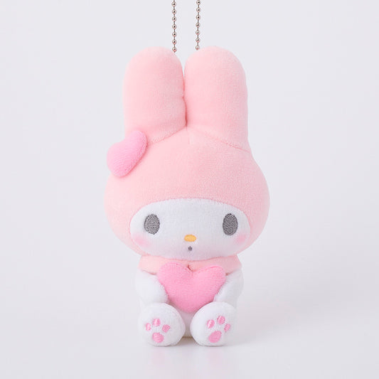 [HEART HUG] "My Melody Girly Pop Heart Munyugurumi" Plush Keychain