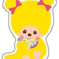 "Monchhichi Sweet Lollipop" Big Sticker Set