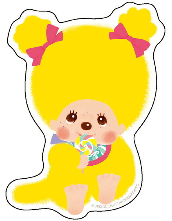 "Monchhichi Sweet Lollipop" Big Sticker Set