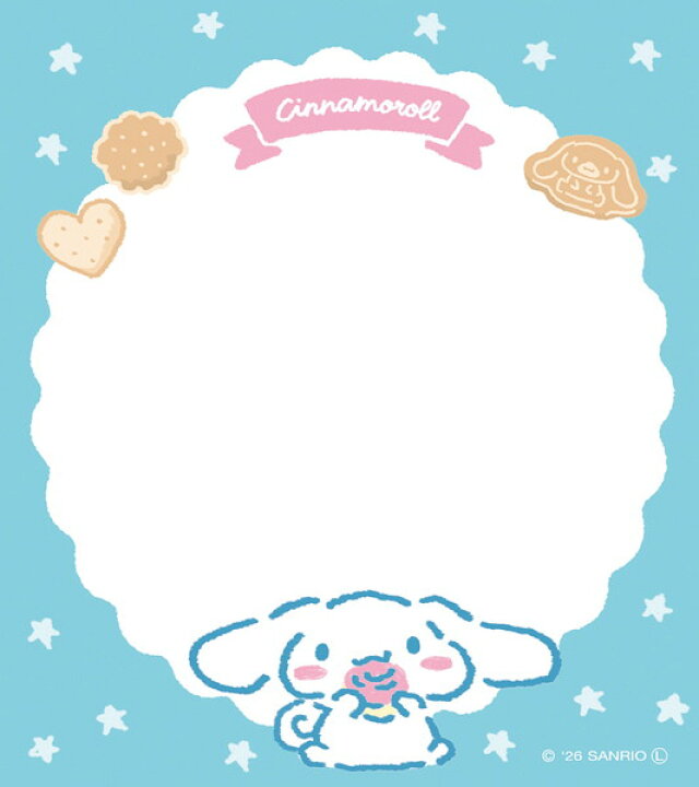 [CINNAMOROLL] "Sanrio Oyatsu Snack Party" Memo Pad