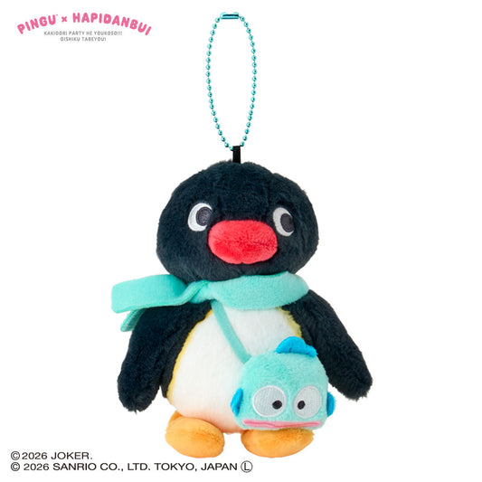 [HANGYODON] "Pingu x Sanrio Hapidanbui" Plush Keychain
