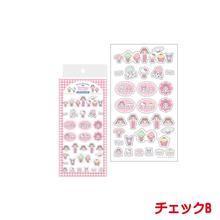 [PINK / CHECKERED] "PEKO x Sanrio" Sticker Sheet