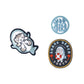 [SHARK BEACH] "Mofusand BOARD SHARK!" Patch Badge Set