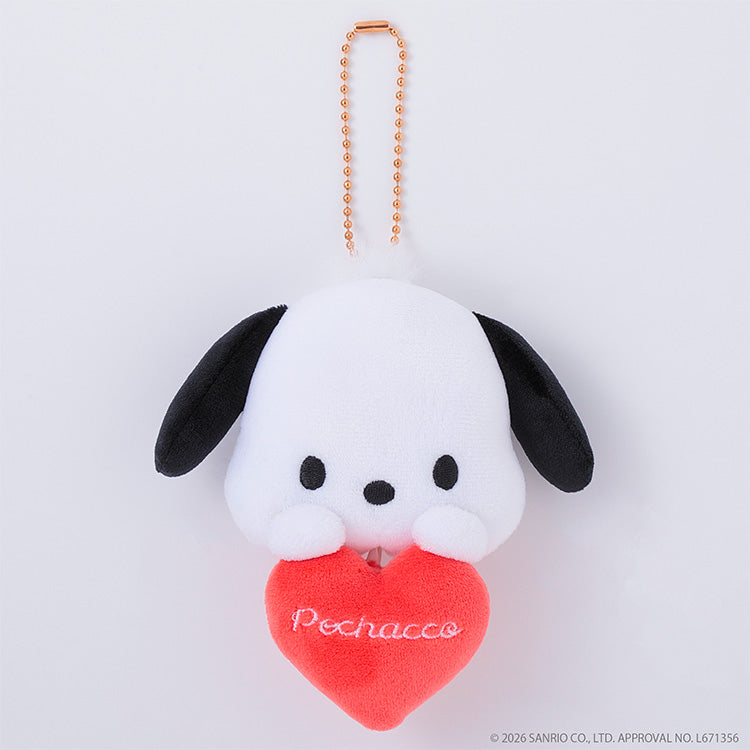 [POCHACCO] "Sanrio Plush Heart Meter" Plush Keychain