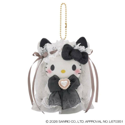 [HELLO KITTY / BLACK] "Sanrio Lolita Ghost" Plush Keychain