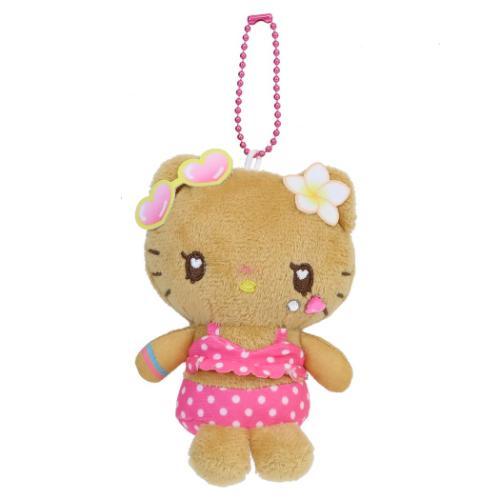 [HELLO KITTY] "Sanrio Tropical Gal" Mini Plush Keychain