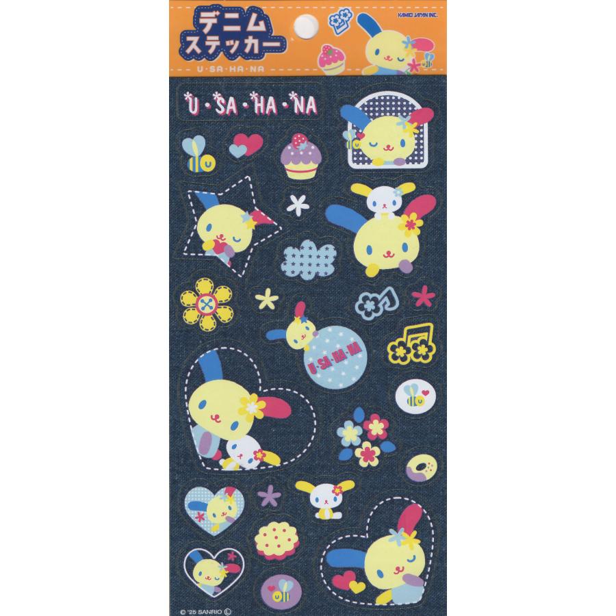 [USAHANA] "Sanrio Denim" Sticker Sheet