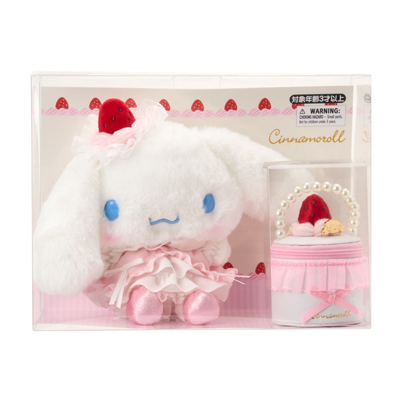 [CINNAMOROLL] "Sanrio Ichigo Whip Cake Series" Plush & Accessory Case Set