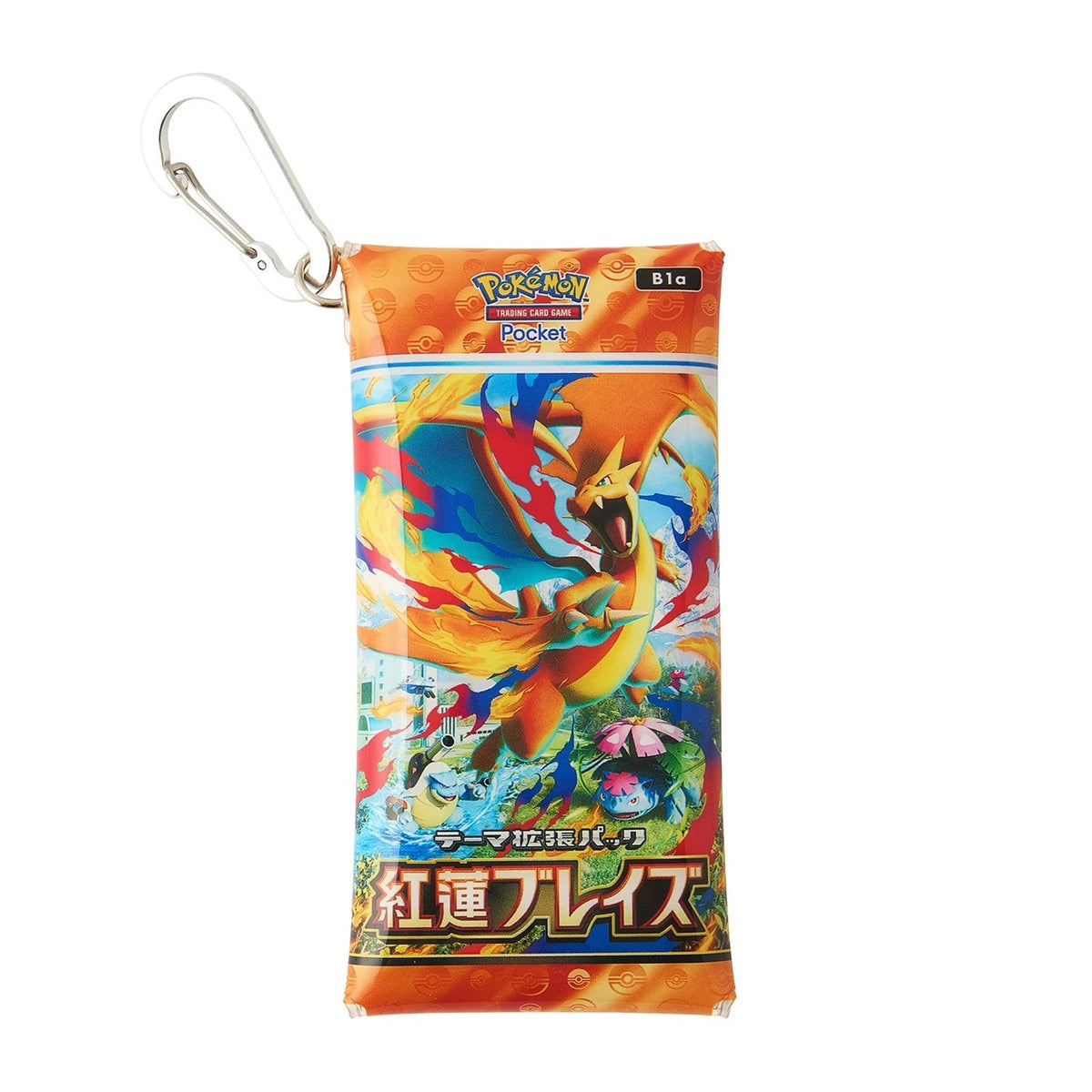 [CRIMSON BLAZE] "Pokemon Pocket Expansion Pack" Pouch with Carabiner