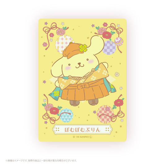 [POMPOMPURIN] "Sanrio Japanese Heart Romance" Clear Card