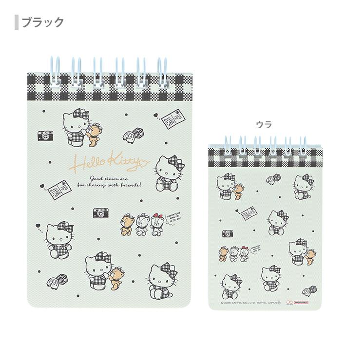 [BLACK] "Hello Kitty Red & Black" A7 Spiral Notepad