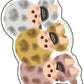 "Monchhichi Leopard" Big Sticker Set