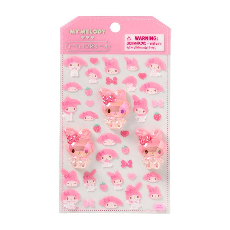 [MY MELODY] "Sanrio Seal Friends" Aurora 3D Sticker Sheet