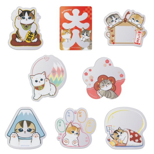 "Mofusand Omedetai-Nyan Good Luck! Mirror Sticker" Blind Bag