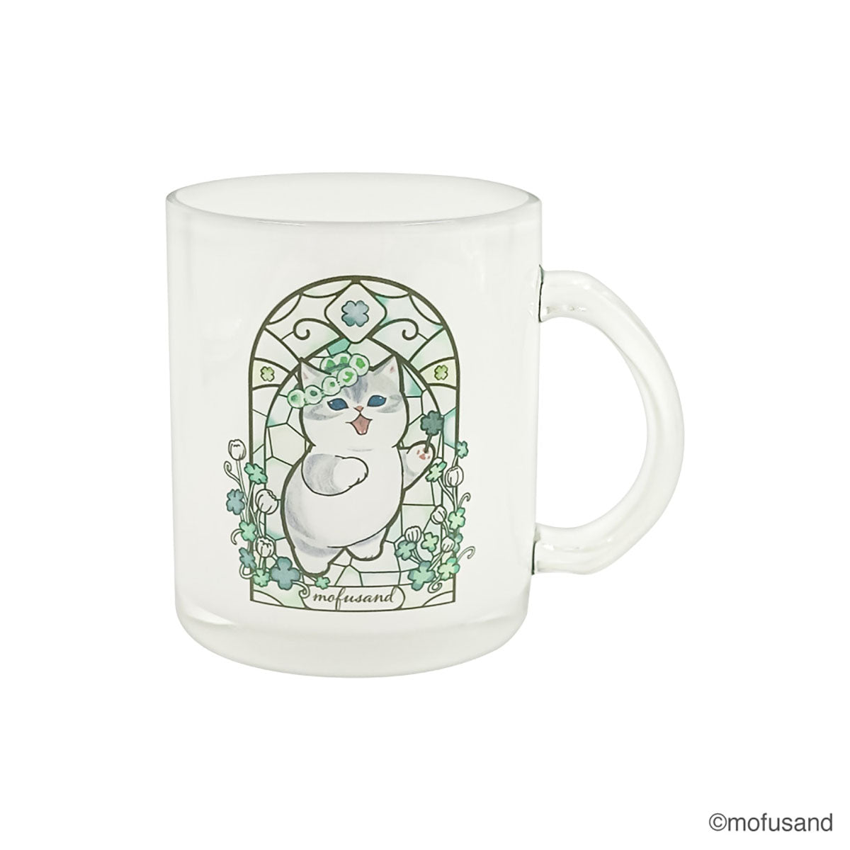 "Mofusand Stained Glass" Glass Mug
