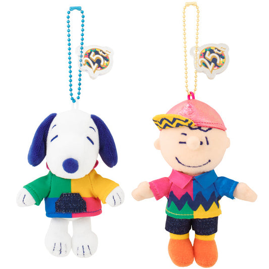 "USJ 25th Anniversary Discover U!!! Peanuts Pair" Plush Keychain