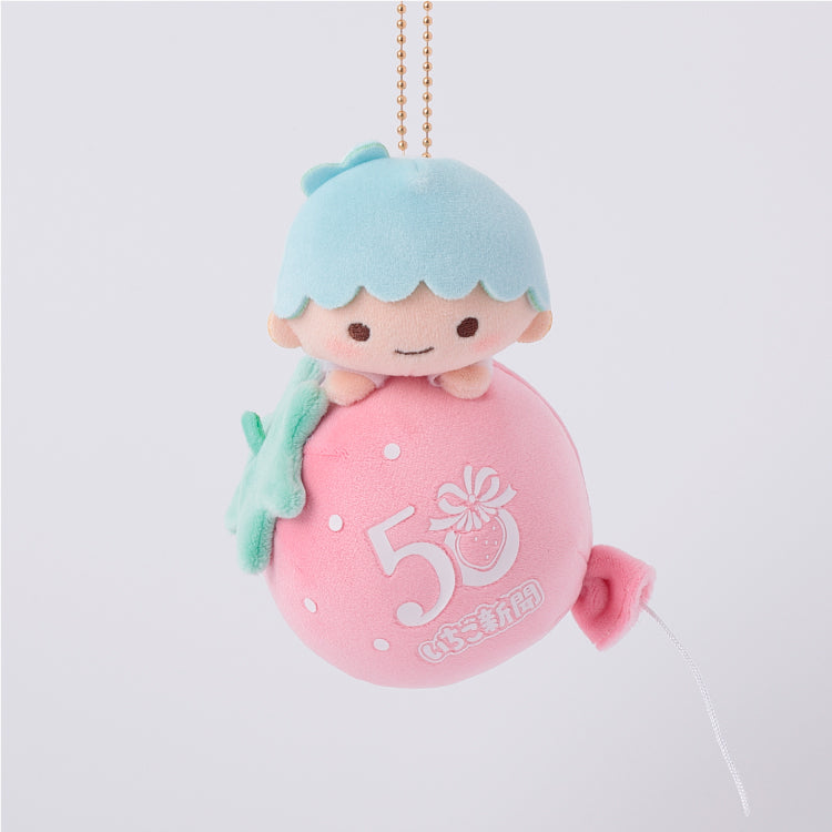 [KIKI (LITTLE TWIN STARS) / BALLOON] "Ichigo Shinbun 50th Anniversary x Munyugurumi Patio POPUP STORE" Plush Keychain