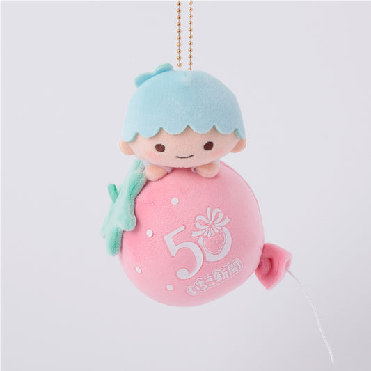 [KIKI (LITTLE TWIN STARS) / BALLOON] "Ichigo Shinbun 50th Anniversary x Munyugurumi Patio POPUP STORE" Plush Keychain