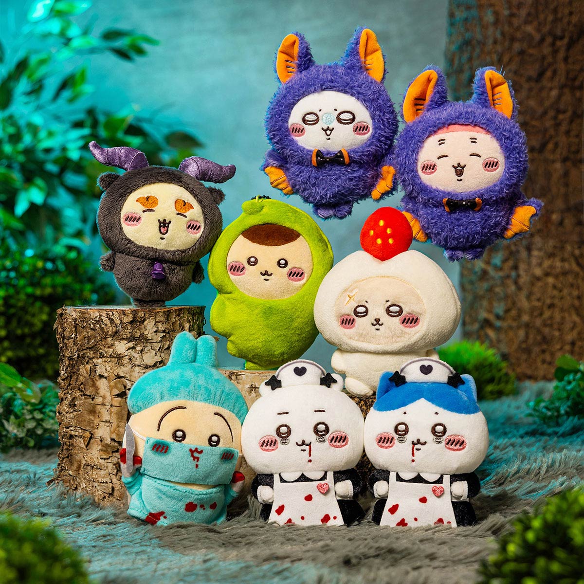 [MOMONGA BAT] "Chiikawa Dress Up Halloween" Plush Keychain