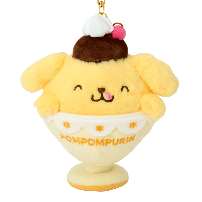 "Pompompurin Full & Happy Pudding" Plush Keychain