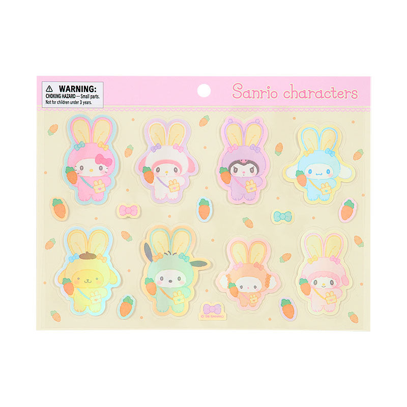 "Sanrio Fukkura Ears Rabbit Club" Sticker Set