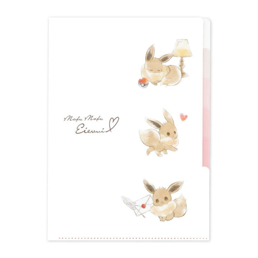 [WHITE] "Pokemon Mofu Mofu Eevee" 5 Pocket File