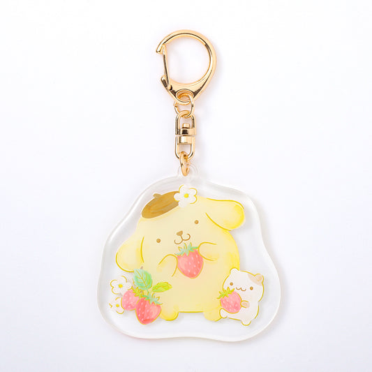 "Pompompurin Strawberry Friends" Acrylic Keychain