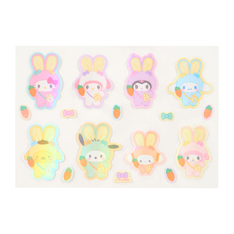 "Sanrio Fukkura Ears Rabbit Club" Sticker Set