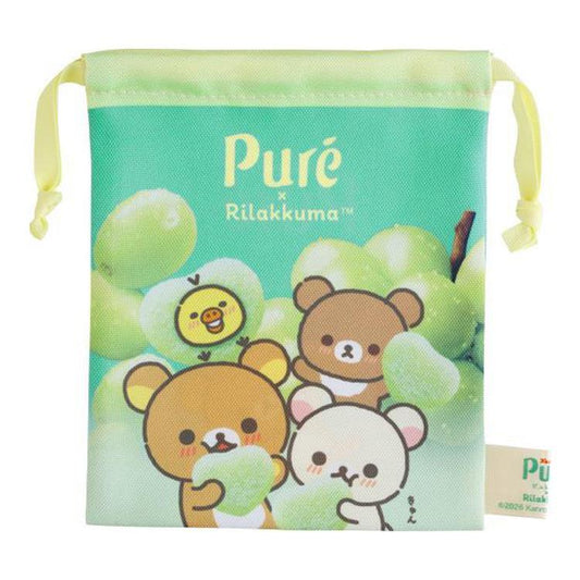 [GRAPES] "Pure Gummy x Rilakkuma" Drawstring Bag