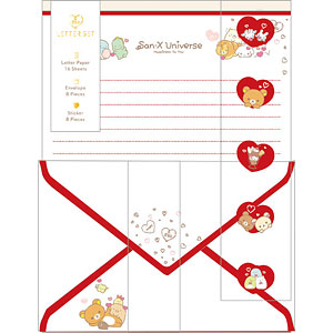 [WHITE] "San-x Universe Happiness to You" Letter Set