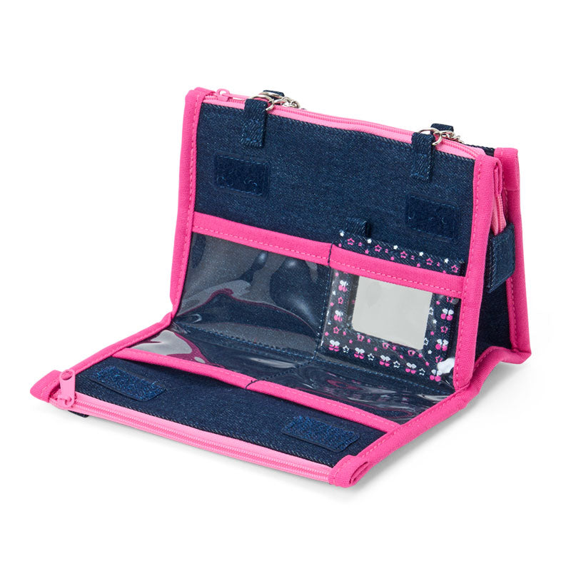 [HELLO KITTY] "Sanrio Heart Pounding Heisei Girls" Denim Pouch