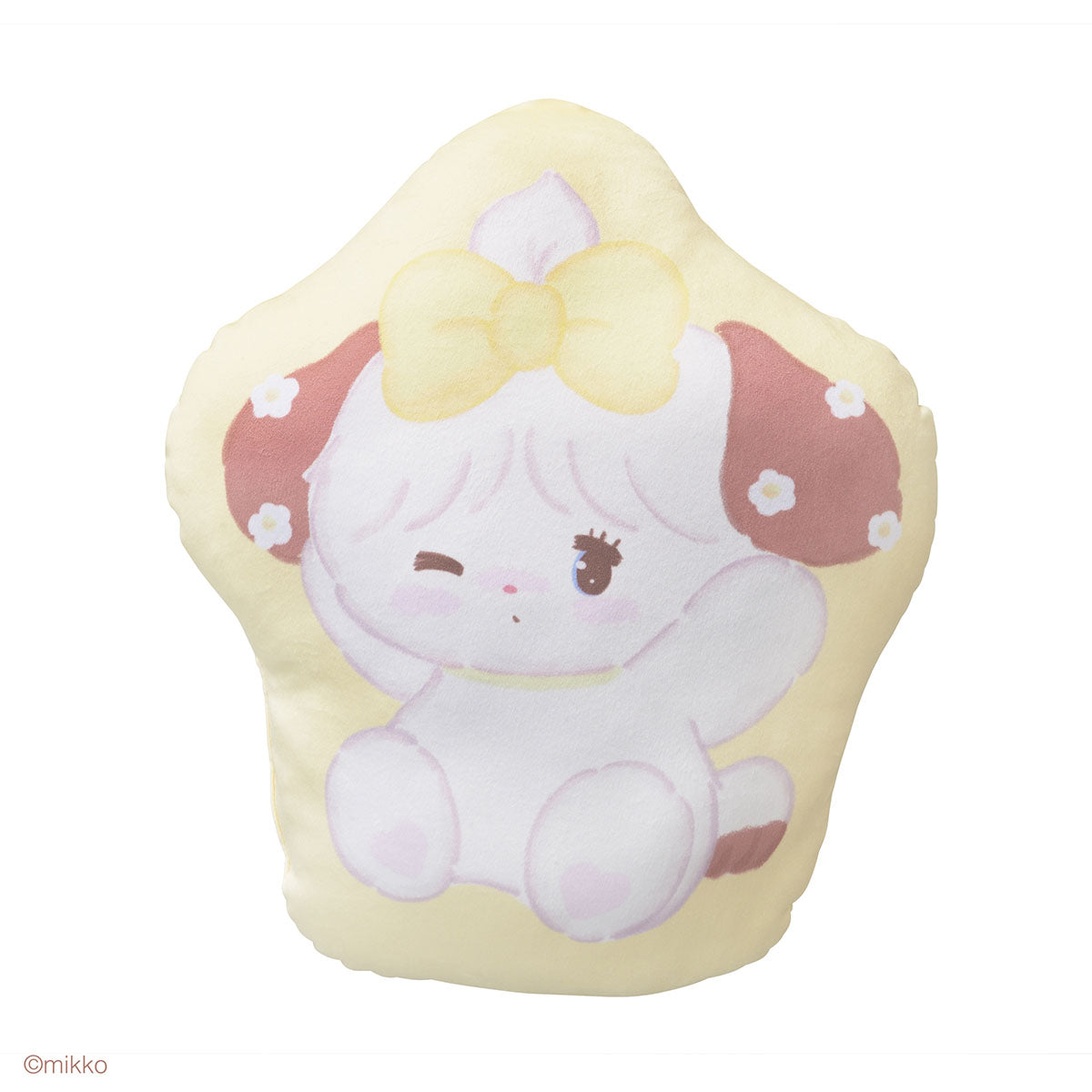 [SOUFFLE] "Mikko Illustrations Playing In a Flower Field" Die-cut Cushion