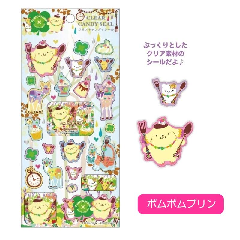 [POMPOMPURIN] "Sanrio x Kayo Horaguchi" Clear Candy Sticker Sheet