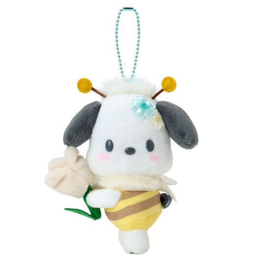 [POCHACCO] "Sanrio Flower Loving Bee" Plush Keychain