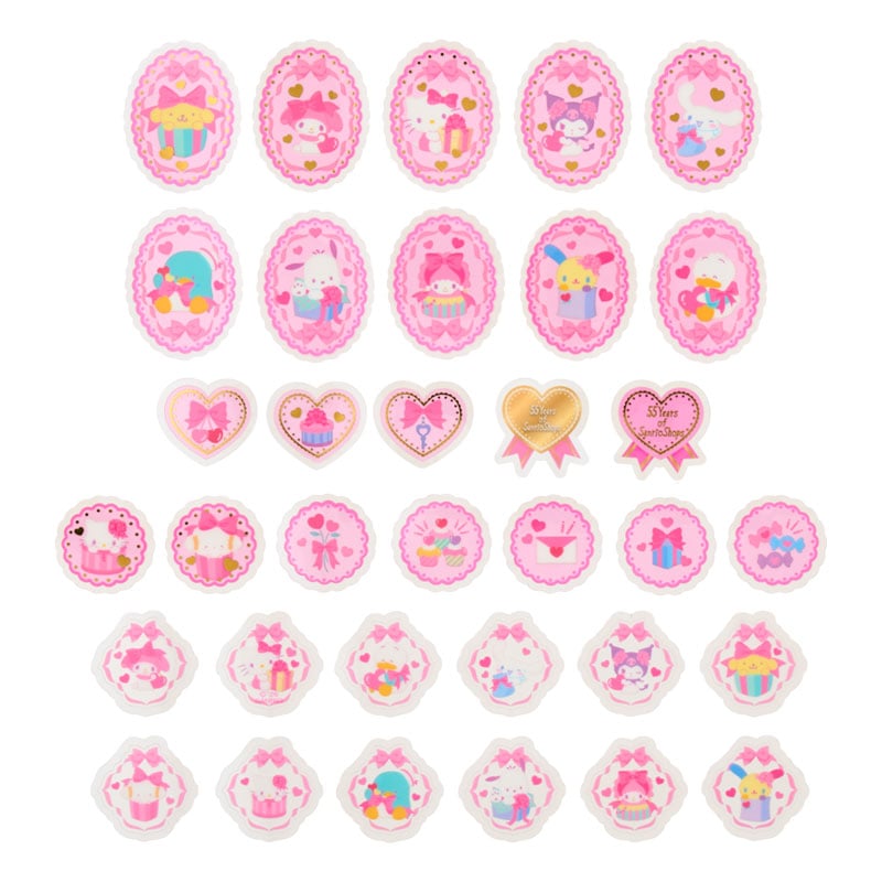 "Sanrio Wrapping Paper" Sticker Set