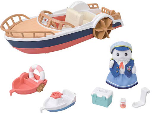 "Sylvanian Families Captain Seal Exciting Boat" Set