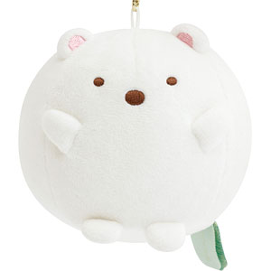 [SHIROKUMA] "Sumikko Gurashi Tanuki Raccon Restaurant" Round Plush Keychain