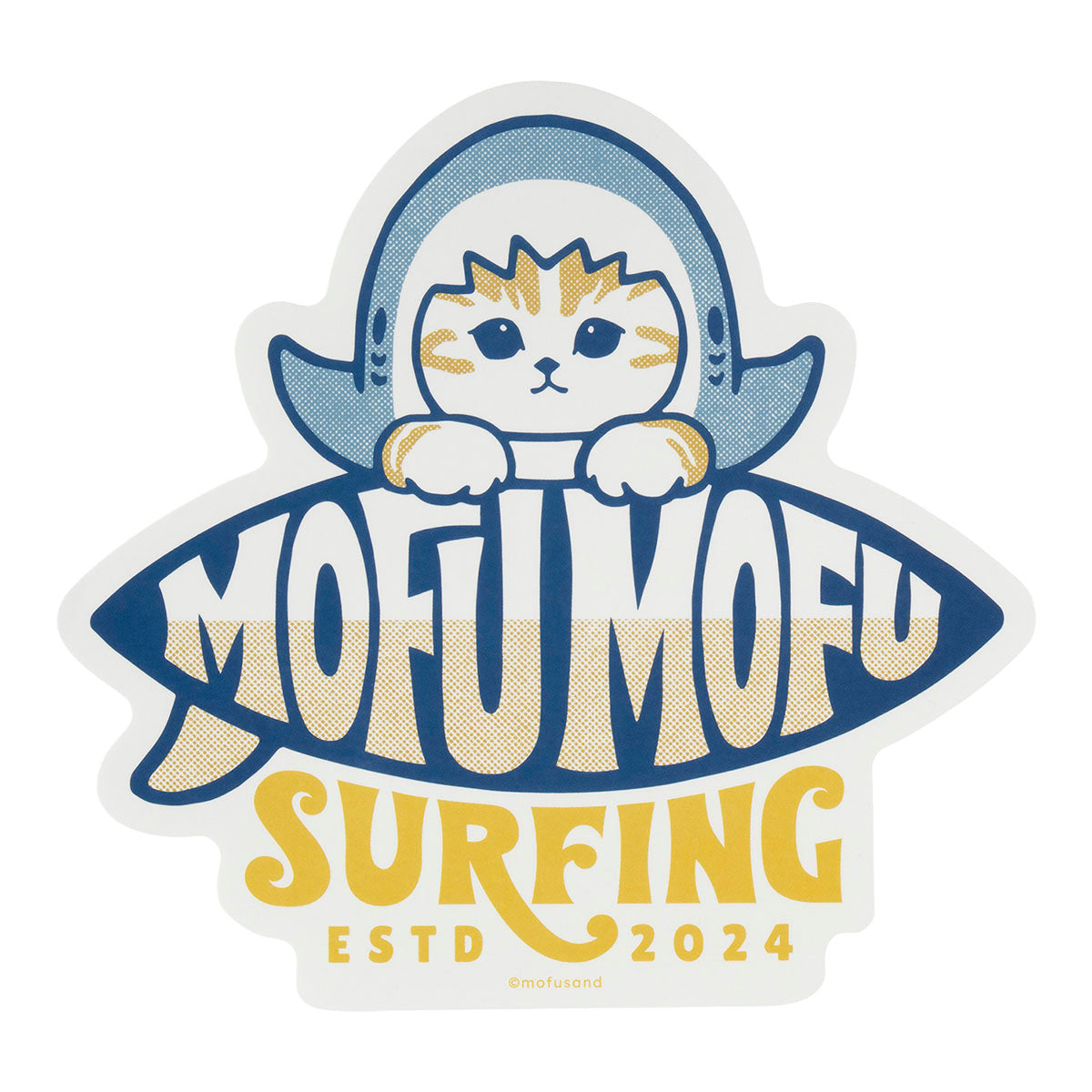 [MOFUMOFU SURFING] "Mofusand BOARD SHARK!" Big Sticker