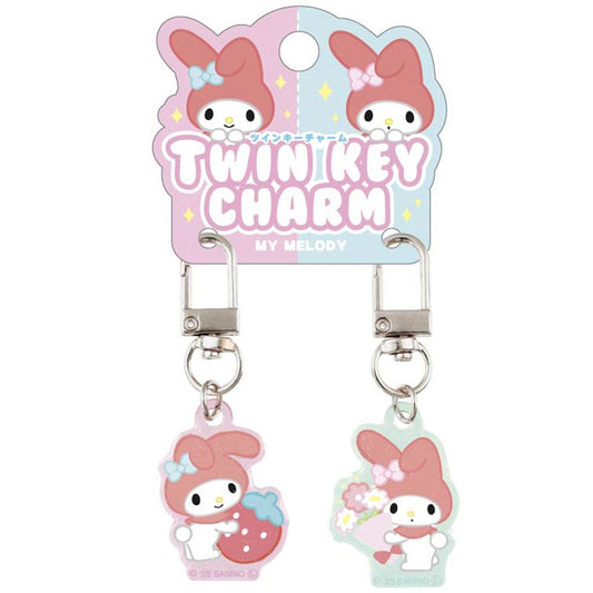[MY MELODY] "Sanrio" Twin Key Charm