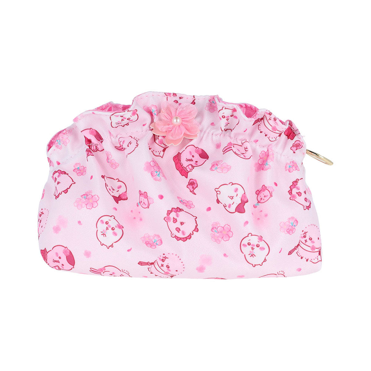 [PINK] "Chiikawa Sakura Pink Frill" Shell Pouch